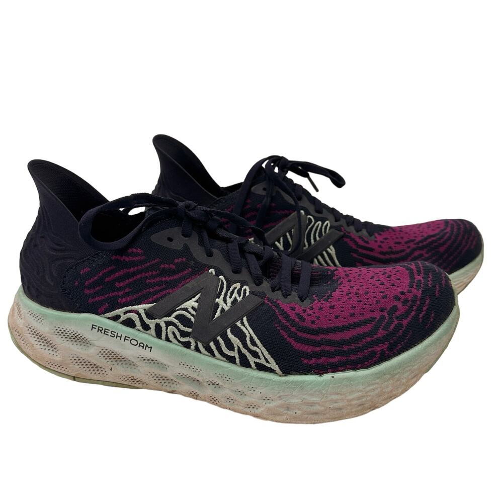 New Balance Men's Fresh Foam 1080 Black & Purple Running Sneakers Size 9